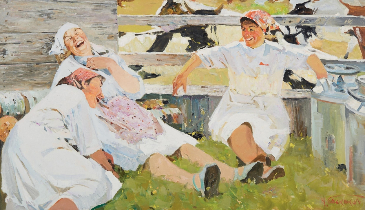 Н.Н.Баскаков. Доярки, 1962