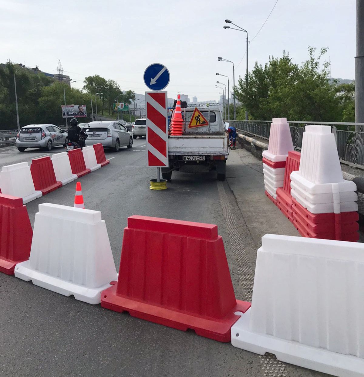 Во Владивостоке начался ремонт на Некрасовском путепроводе