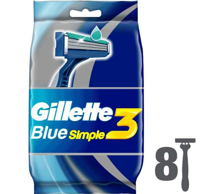 Одноразовые Мужские Бритвы Blue3 Simple
