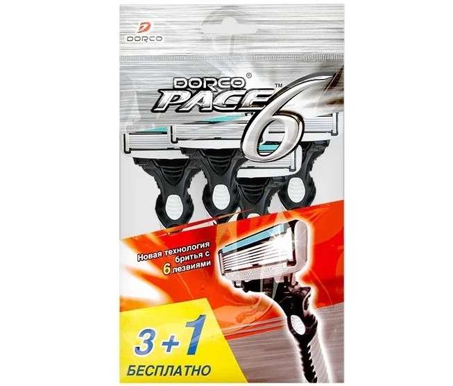 Одноразовый бритвенный станок Dorco Pace 6