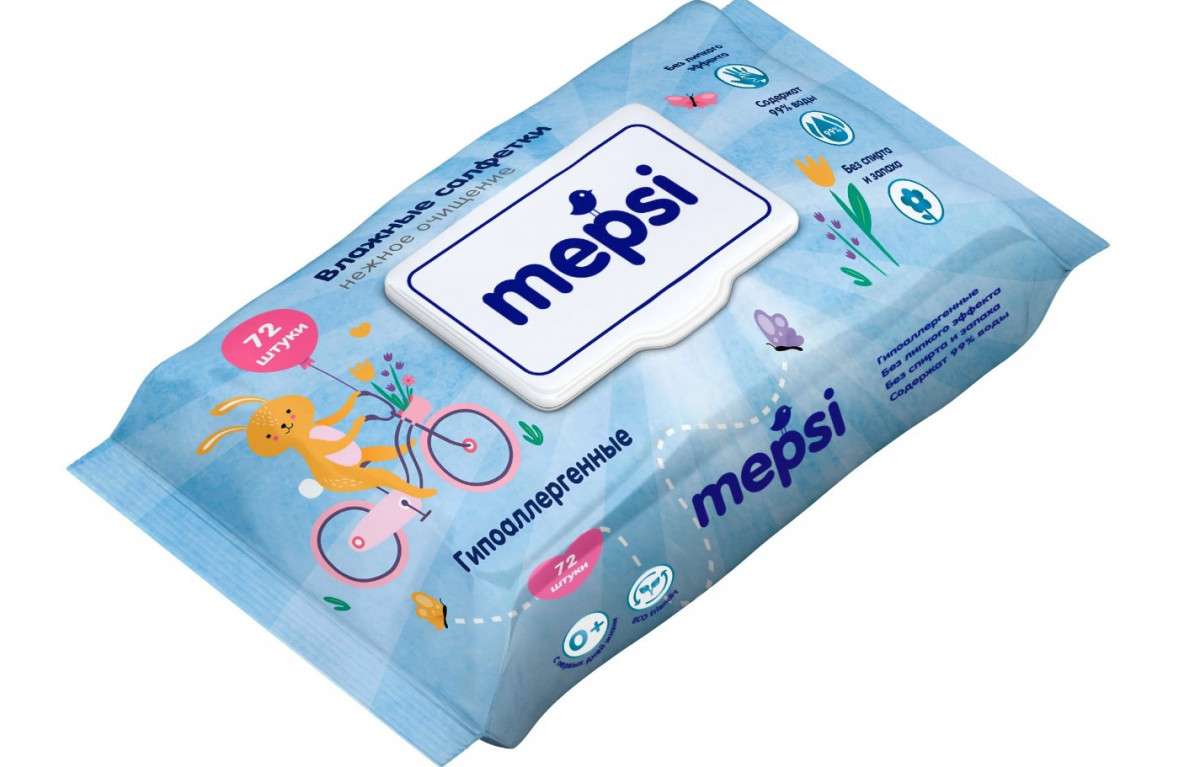 Влажные салфетки MEPSI гипоаллергенные детские